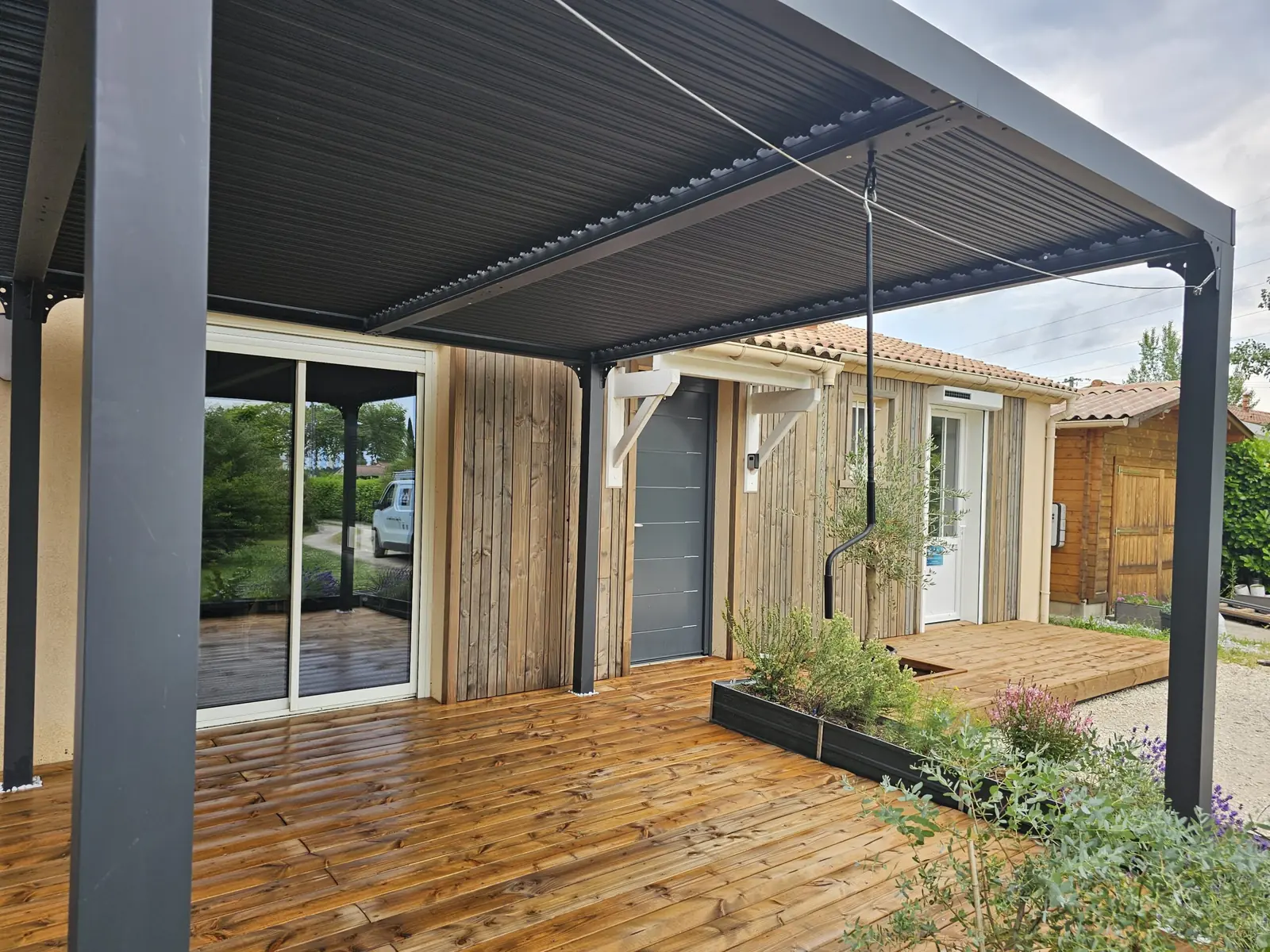 Pergola bois pour espace extérieur